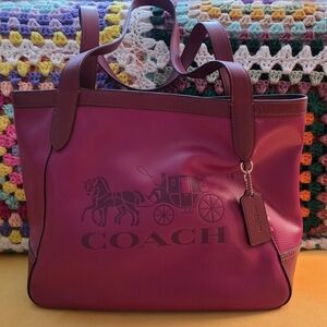 Coach Pink Leather Tote
